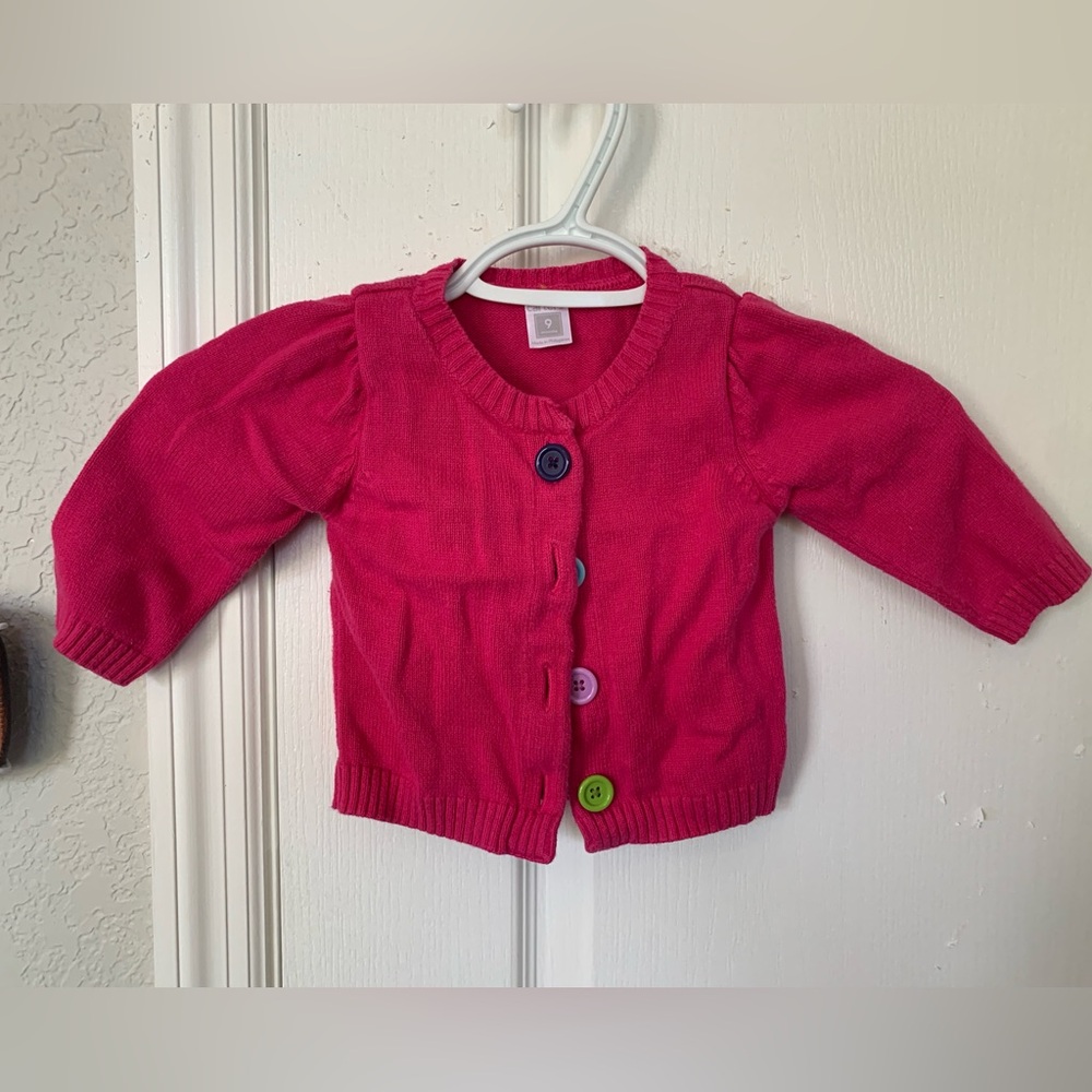 Carter’s Pink Cotton Cardigan, Size 9 months